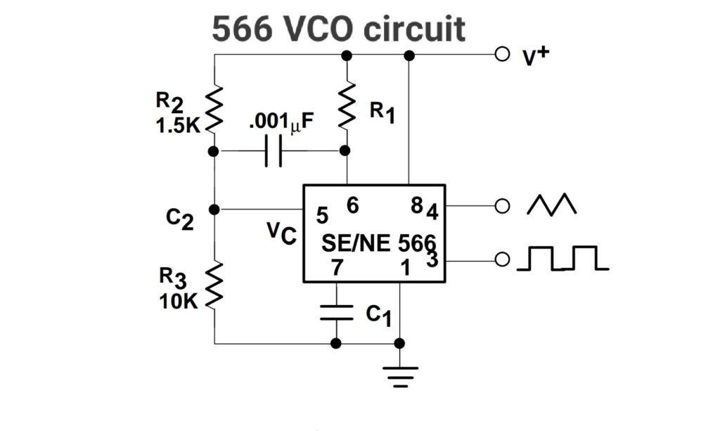 566电压控制振荡器电路